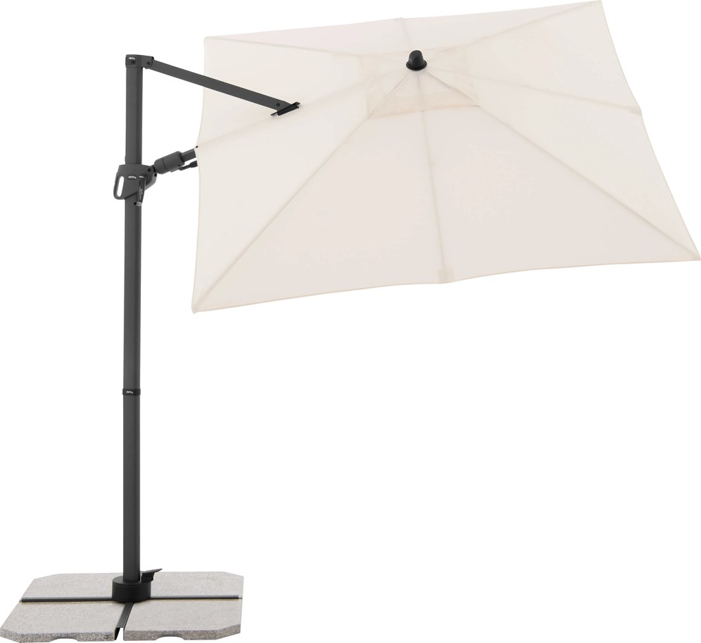 DERBY DX 210 x 210 cm – parasol ogrodowy z boczną nogą - Towar z drobną wadą (S286)