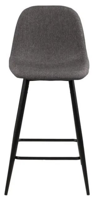 Szare tapicerowane hokery zestaw 2 szt. (wysokość siedziska 65 cm) Wilma – Actona