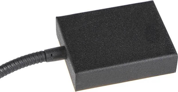 Nowoczesna lampa stojąca czarna z diodą LED i ściemniaczem z lampką do czytania - Jazzy