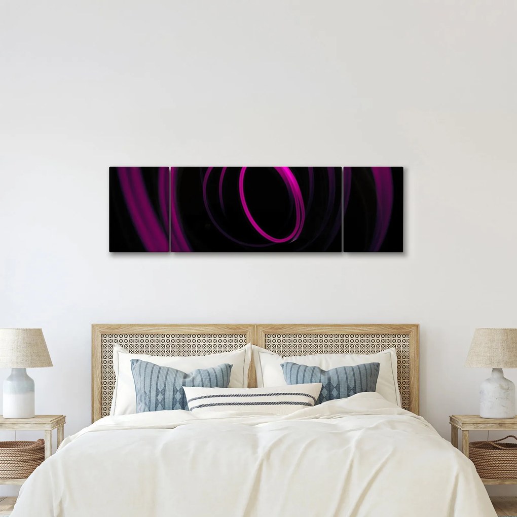 Obraz - fioletowe kresek (170x50 cm)