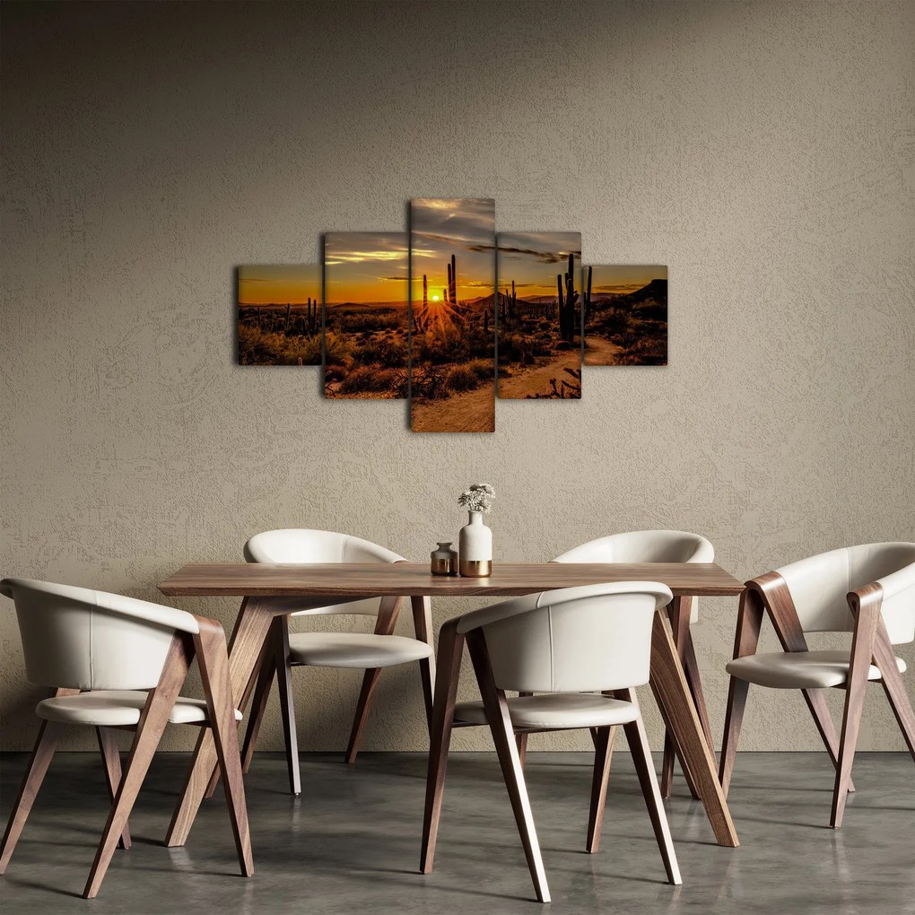 Obraz - Koniec dnia na pustyni w Arizonie (125x70 cm)