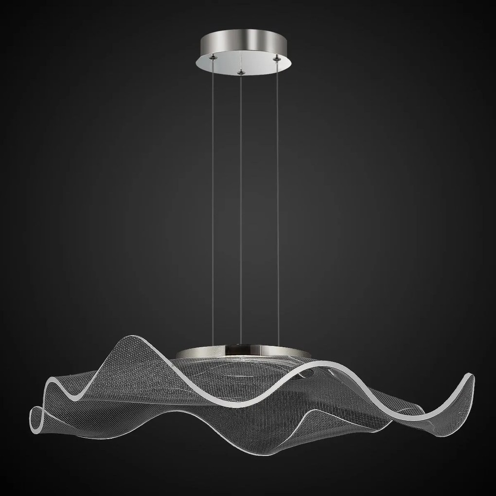 Transparentna lampa wisząca z akrylowym kloszem Velo No.2