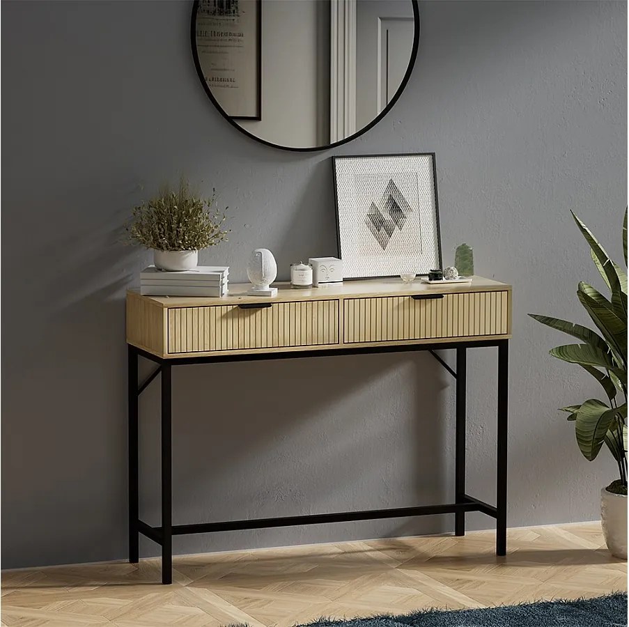 Stół konsolowy dąb 100x30x75 lennox