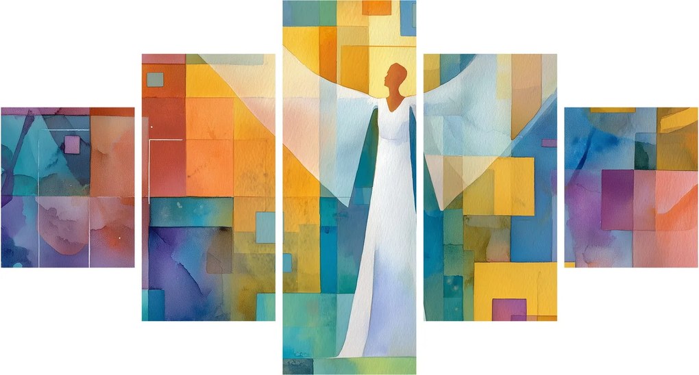 Obraz - Geometryczny anioł (125x70 cm)