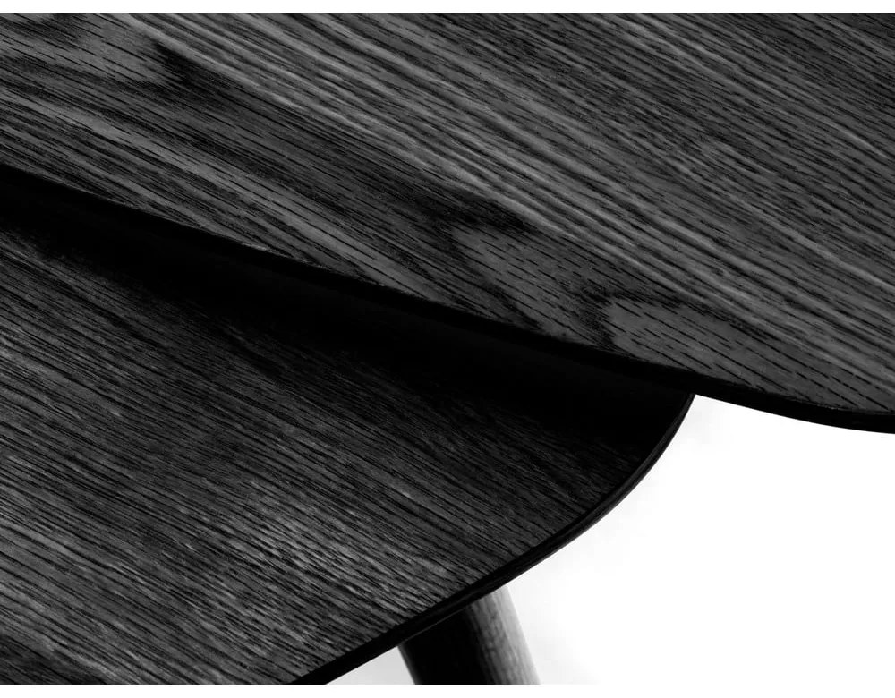 Czarne stoliki zestaw 2 szt. 70x100 cm Adda – Unique Furniture