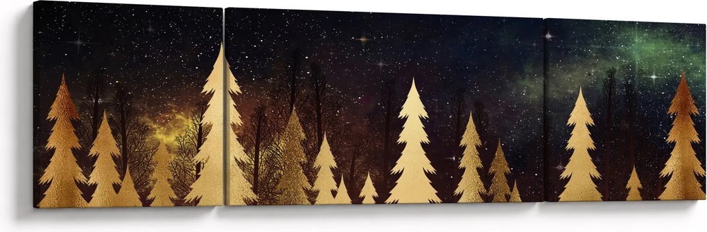 Obraz - Złota noc (170x50 cm)