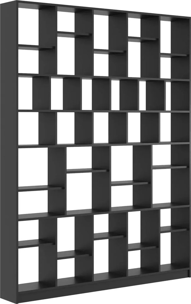 Czarny duży regał na książki biblioteczka M2-F17