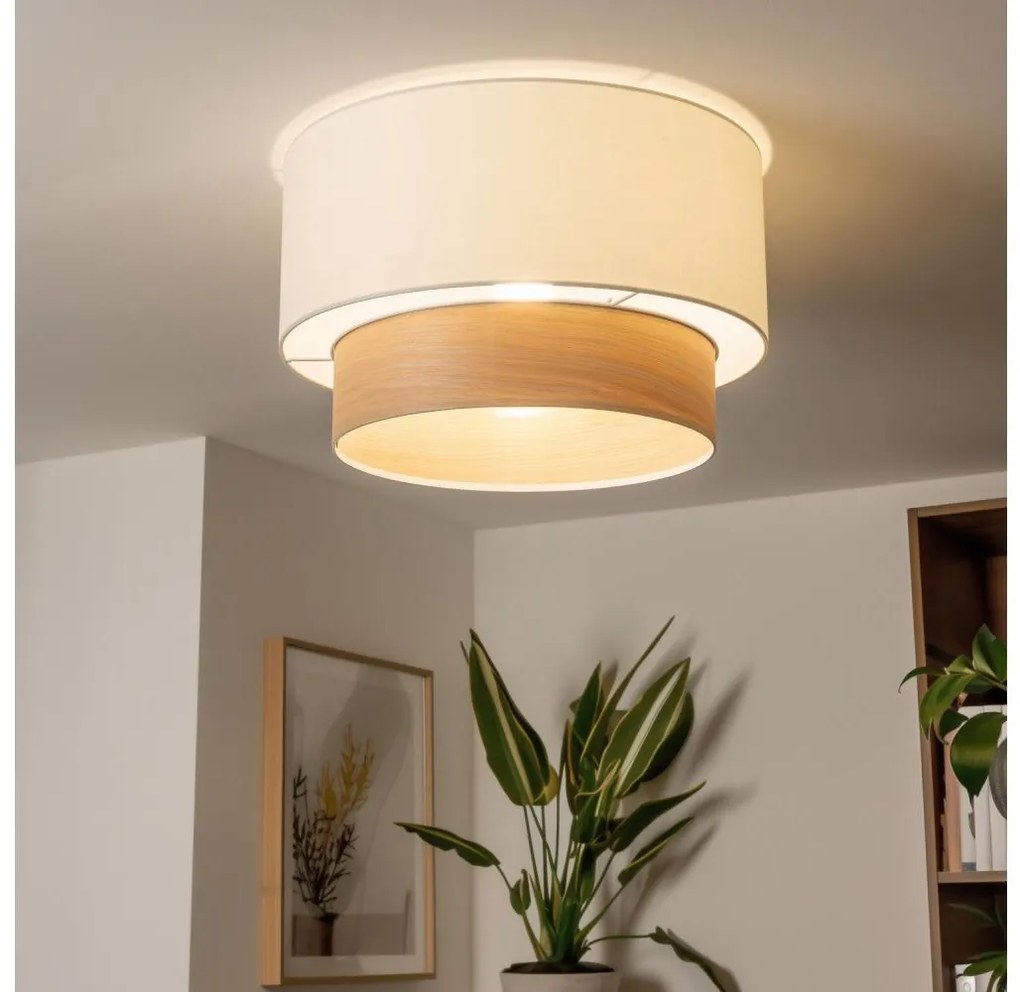 Brilagi - LED Przysufitowy żyrandol CERIA 1xE27/40W/230V śr. 50 cm biały/beżowy
