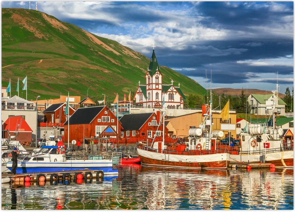 Obraz - Húsavík (70x50 cm)
