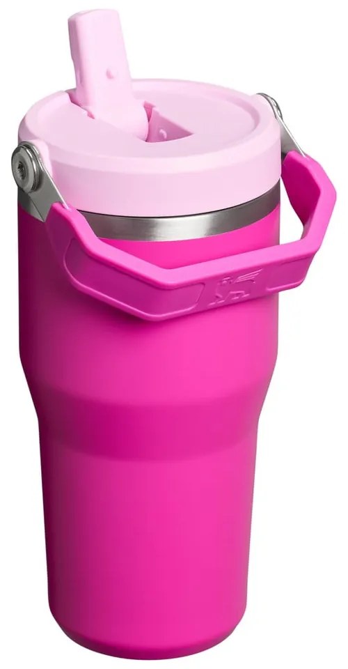 Różowy termos ze stali nierdzewnej 600 ml IceFlow™ Flip Straw 2.0 Tumbler Violet Blossom – Stanley
