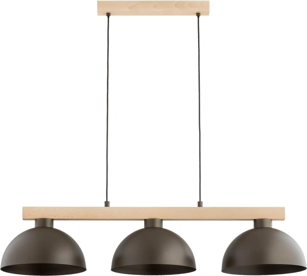 Żyrandol na lince VERTA 3xE27/15W/230V brązowy/beżowy