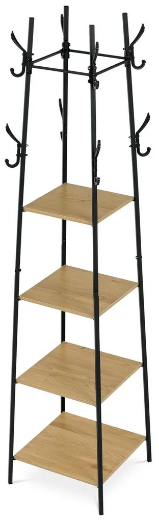 Wieszak z półkami GD-170 OAK, dąb dziki