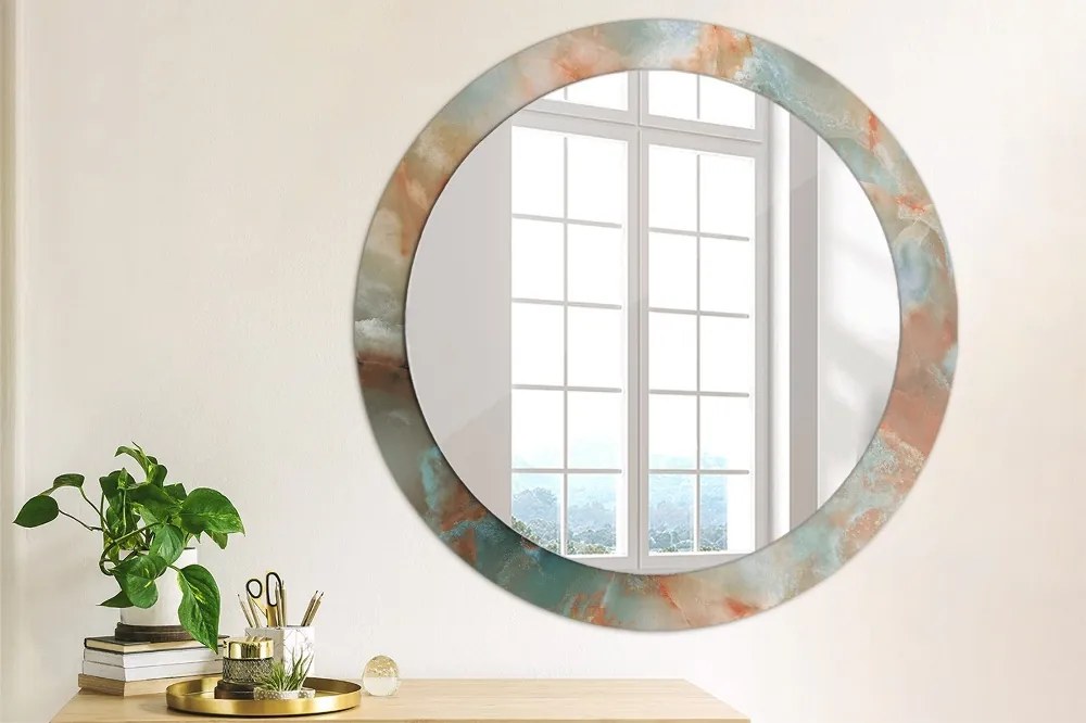 Lustro dekoracyjne okrągłe Onyksowe marmury