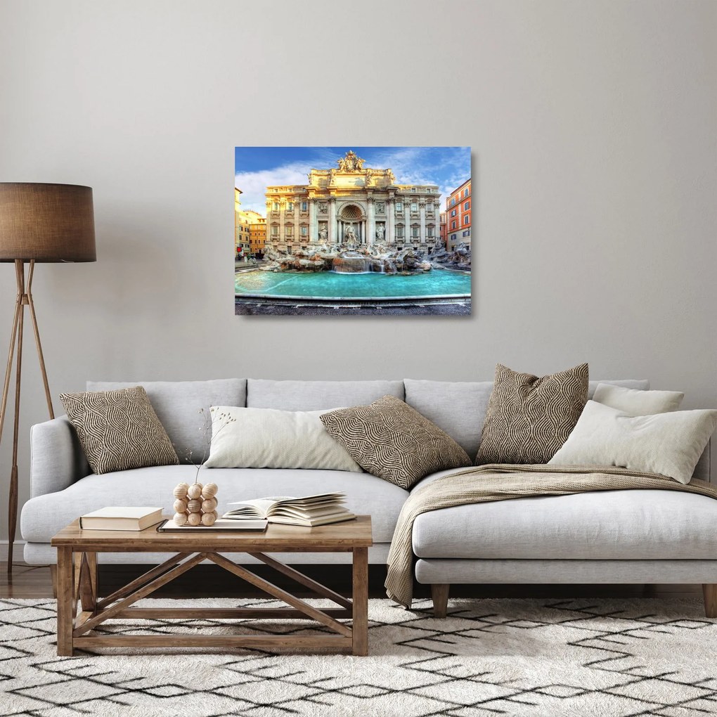 Obraz na szkle - Fontanna di Trevi (70x50 cm)
