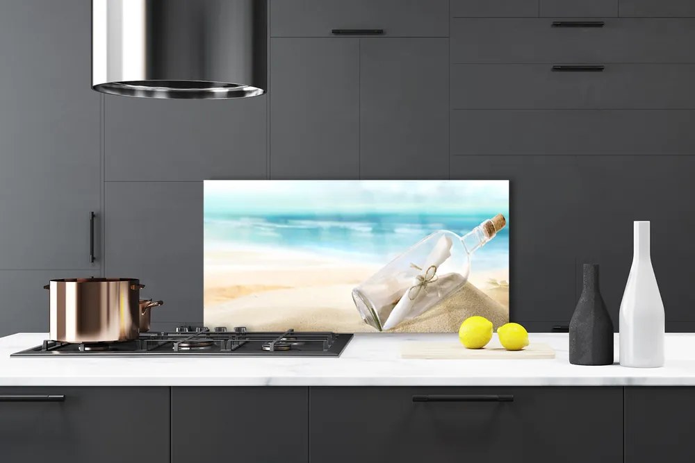 Panel Kuchenny List w Butelce na Piasku