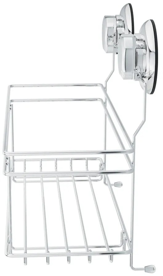 Samoprzylepna metalowa półka łazienkowa w kolorze srebra Bestlock Bath – Compactor