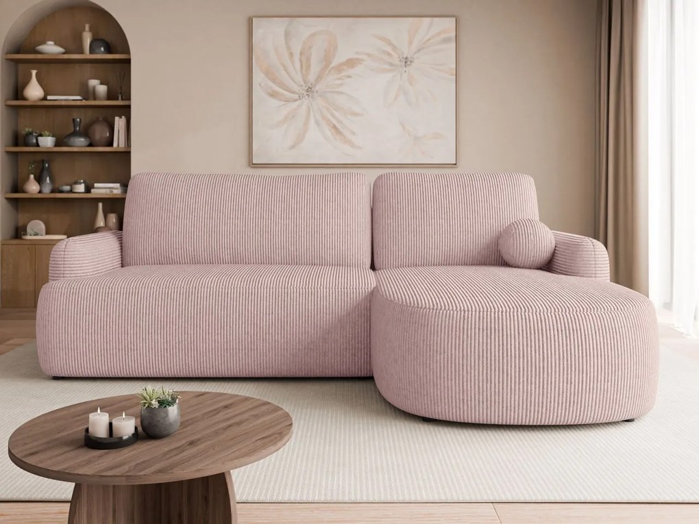 Narożnik z funkcją spania Telzo Sztruks