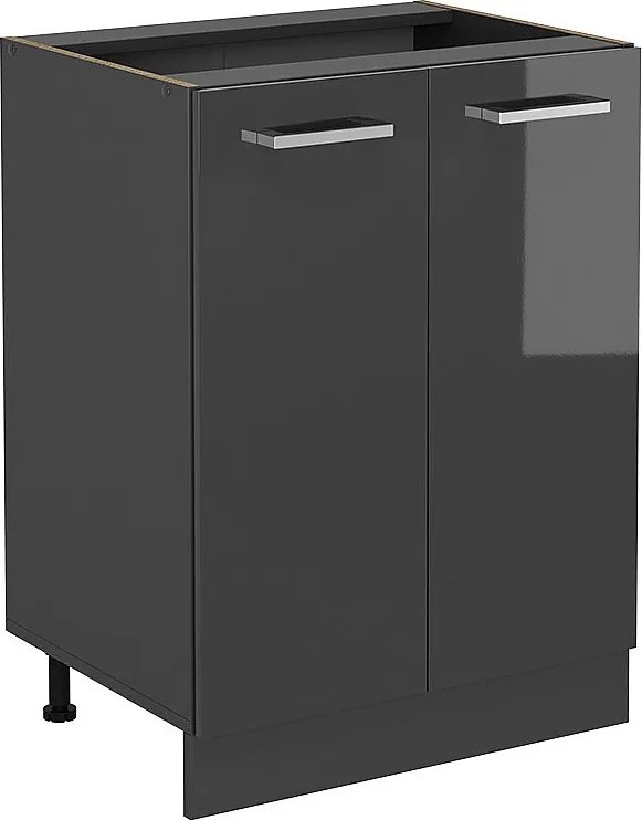 Szafki kuchenne antracyt wysoki połysk 60x46x81.6 r-line