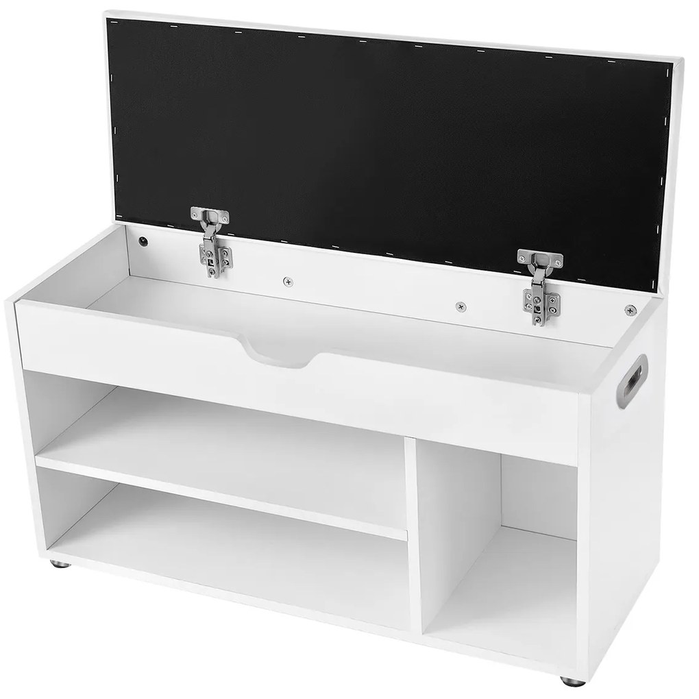 Szafka na buty z miejscem do przechowywania LUJZA, 80x30x44cm, biała Vasagle