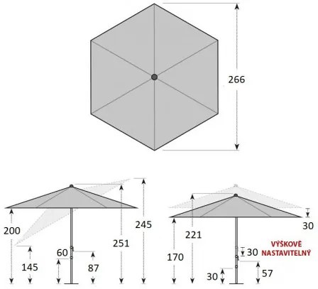EXPERT 280 cm - osłona przeciwsłoneczna z automatycznie odchylanym uchwytem : Substancja Desen - 817