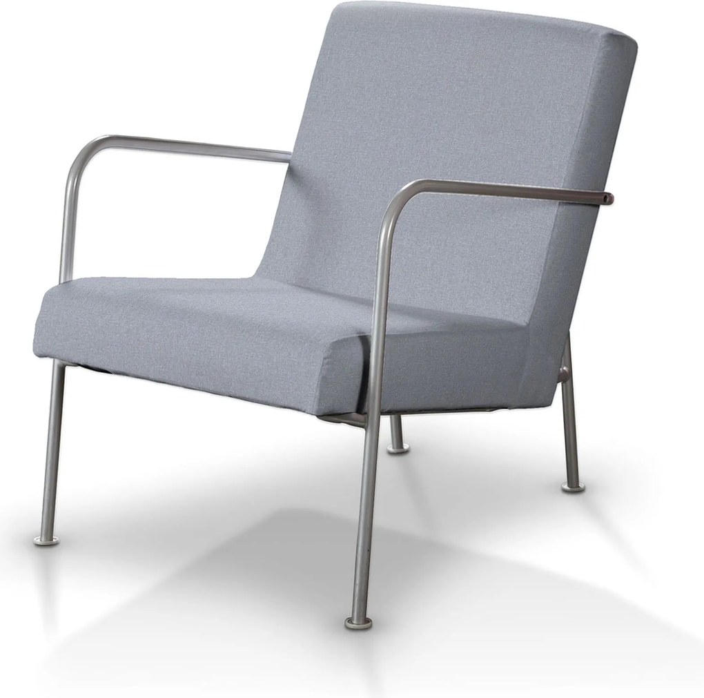 Pokrowiec na fotel Ikea PS kolor niebieski tkanina strukturalna