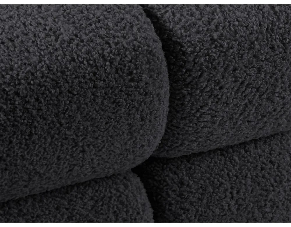 Antracytowa sofa modułowa z materiału bouclé 288 cm Bellis – Micadoni