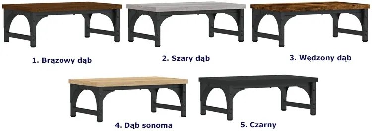 Półka na biurko pod monitor szary dąb - Sharis 3X