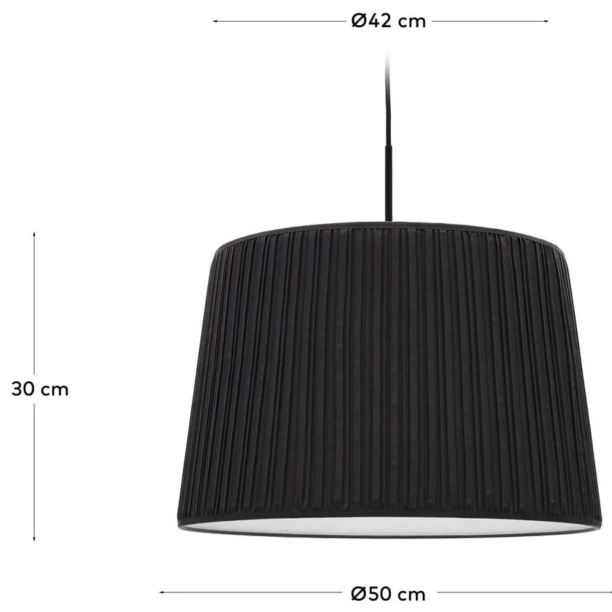 Czarny abażur ø 50 cm Guash – Kave Home