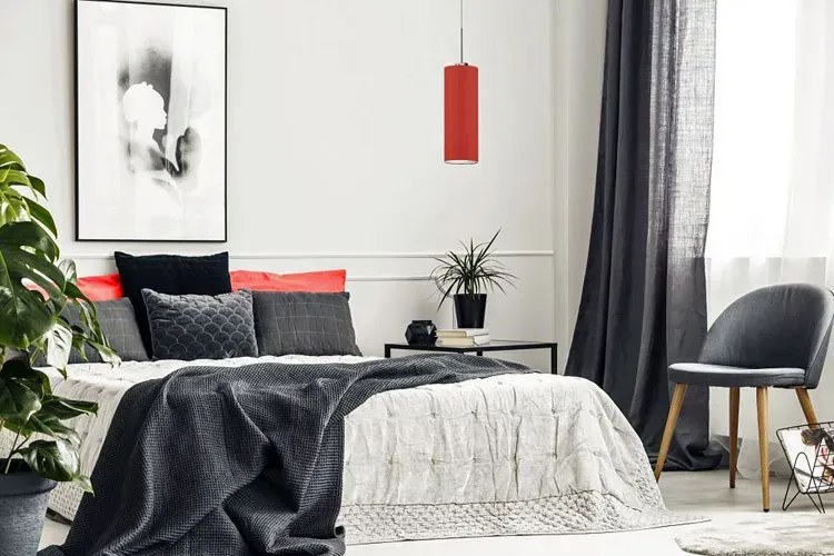 Pojedynczy żyrandol na chromowanym stelażu - K5-S30