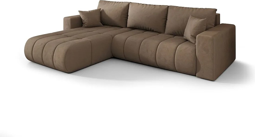 Narożnik BEDANTE MILO PREMIUM L Monolith 09 lewy z funkcją spania Mebel łączący wygodę i nowoczesny design