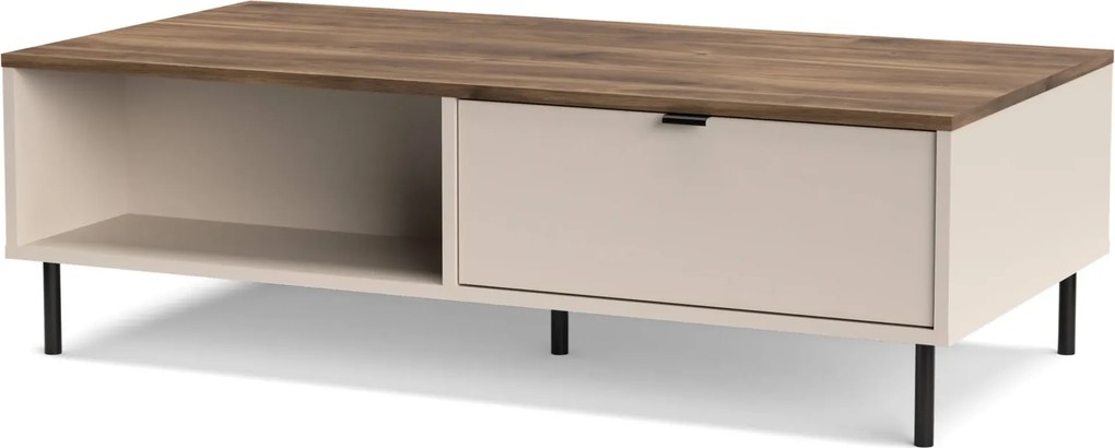 Ława kawowa z 2 szufladami kaszmir + dąb castello T6-K31