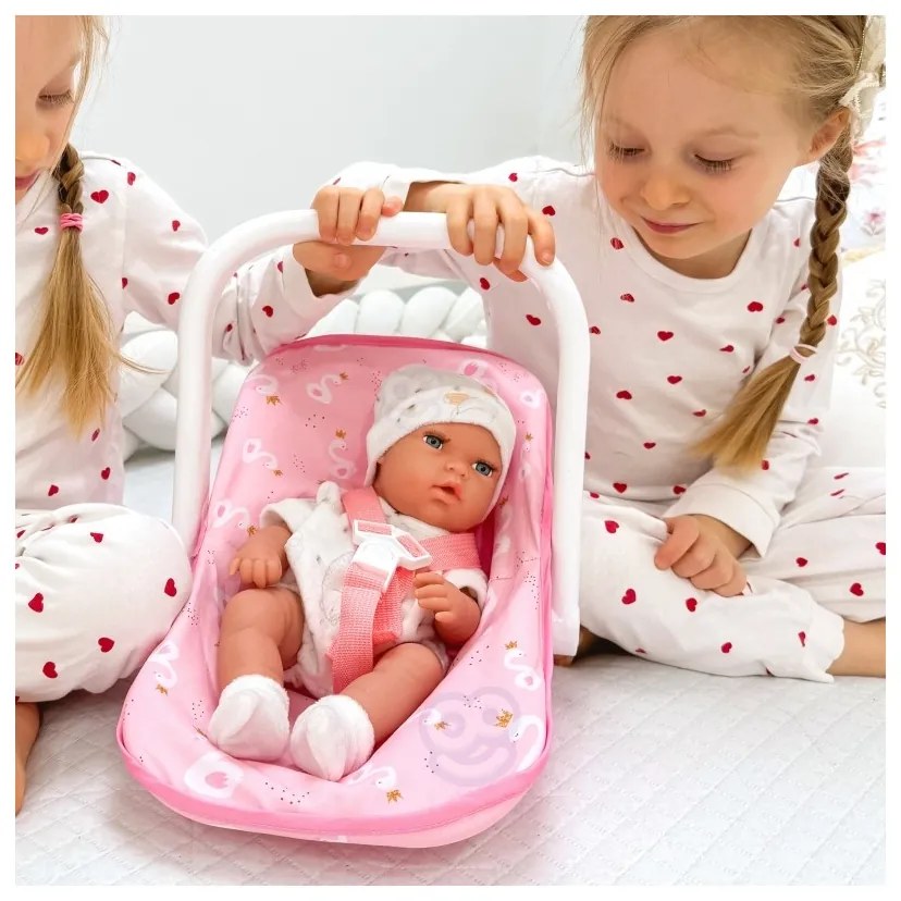 Woopie royal zestaw lalka bobas 30,5 cm + nosidełko różowe