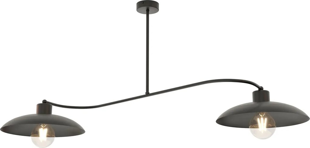 Czarna metalowa lampa sufitowa - 3X D136 H5-D08