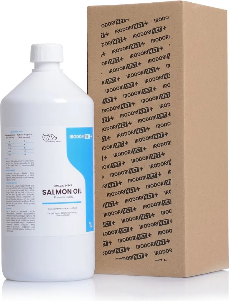 Olej z łososia dla psa i kota Irodori Vet 1000ml