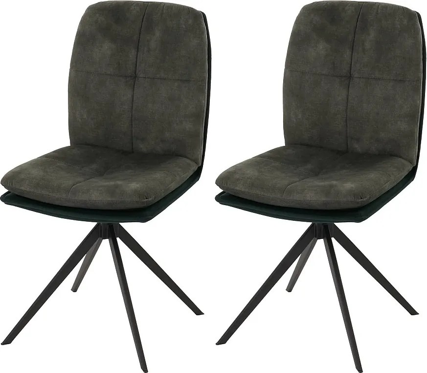 Krzesło do jadalni MCW-M68 (zestaw 2 szt.),  zielone