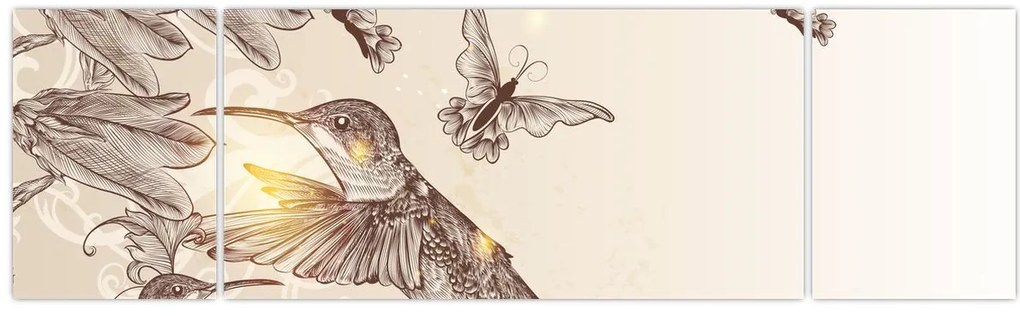 Obraz - Kolibry (170x50 cm)