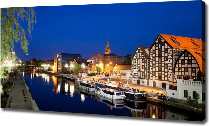 Foto obraz na płótnie Bydgoszcz nocą