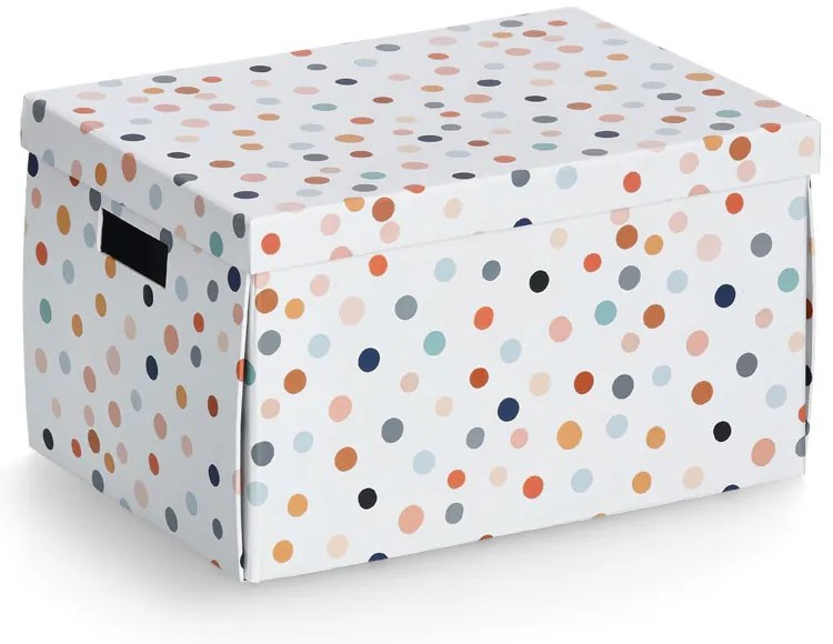 Kartonowe pudełko z pokrywą DOTS, 25 x 35 x 20 cm