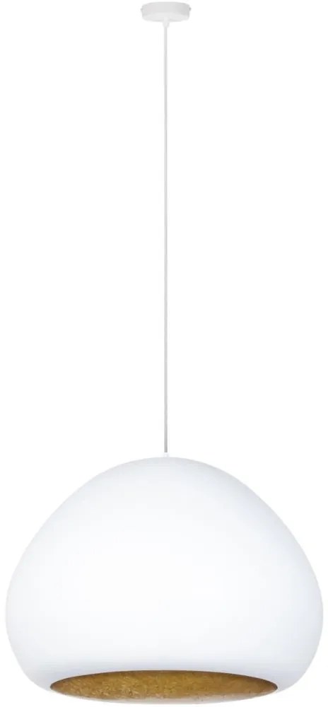 Żyrandol na lince LAVA 1xE27/15W/230V biały/złoty