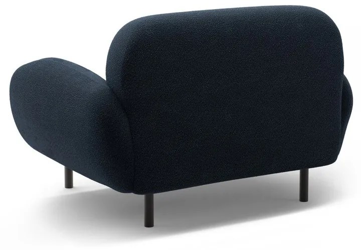 Ciemnoniebieski fotel z materiału bouclé Poppy – Micadoni