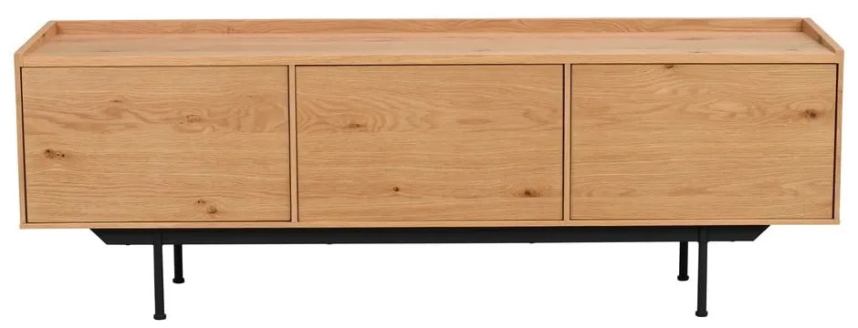 Naturalna szafka pod TV w dekorze dębu 160x56 cm Brewerton – Rowico