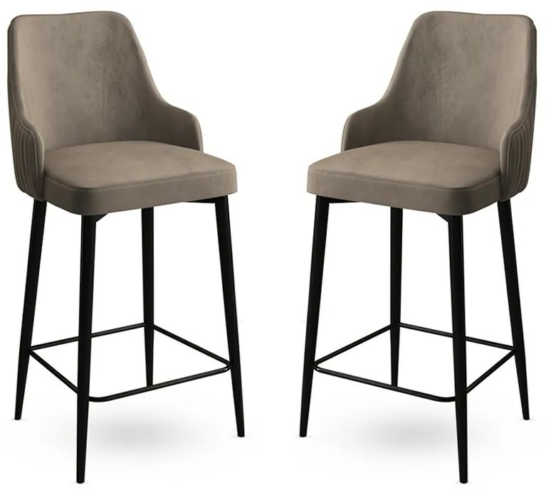 Zestaw krzeseł barowych Enox Cappuccino and Black, 2 szt., 2 szt.