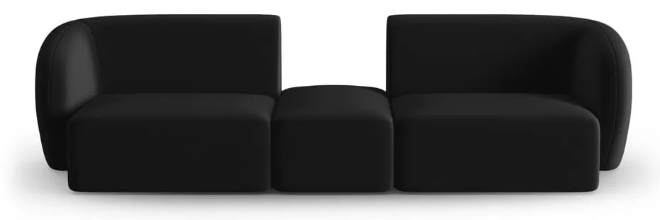 Czarna aksamitna sofa 246 cm Paolo – Milo Casa