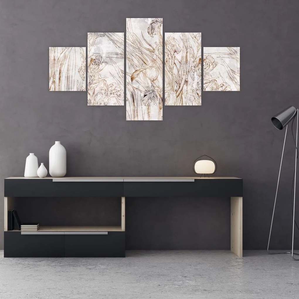 Obraz - Irysy (125x70 cm)