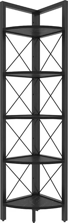 Nowoczesny regał przemysłowy, czarny, wysokość 160 cm | Płyta wiórowa pokryta melaminą w 100%, grubość 18 mm | Stylowe rozwiązanie do przech