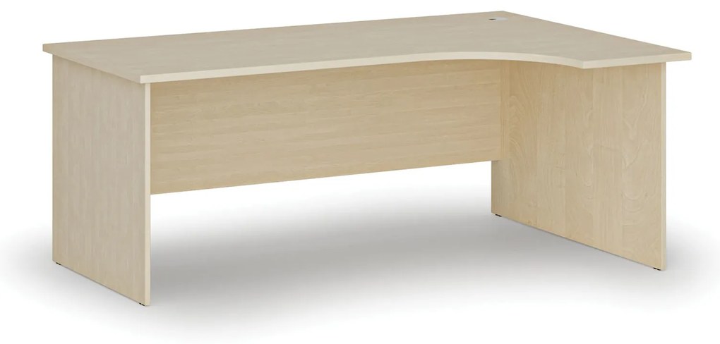 Narożne biurko PRIMO WOOD, 180x120 cm, prawe, brzoza