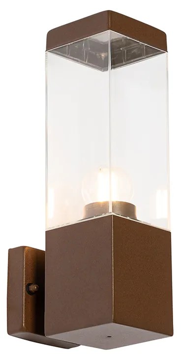 Zewnetrzna Nowoczesna lampa ścienna zewnętrzna rdzawo-brązowa IP44 - Malios Nowoczesny Oswietlenie zewnetrzne