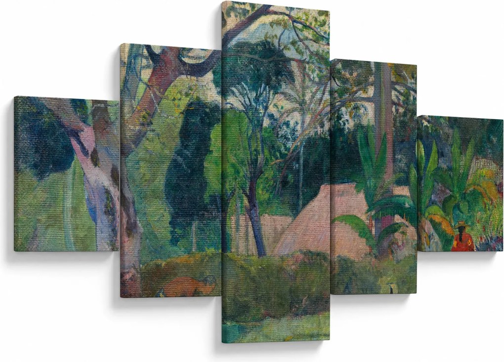 Obraz - Paul Gauguin, Te raau rahi (The Big Tree), reprodukcje (125x70 cm)