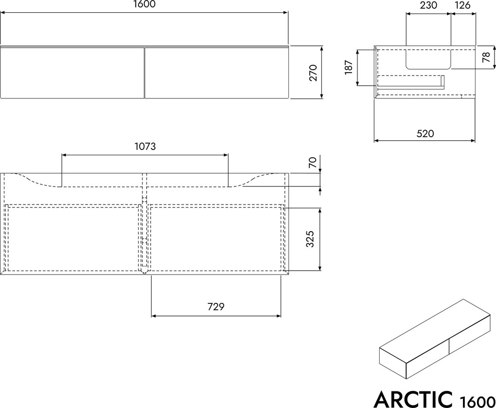 Szafka podumywalkowa ARCTIC 1600