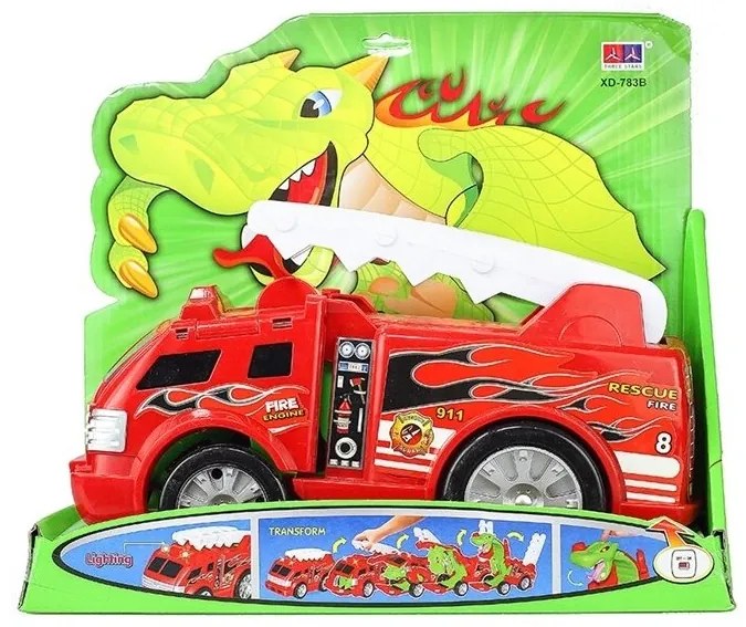 Auto straż transformacja smok 2w1 wóz strażacki